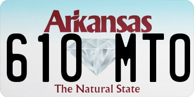 AR license plate 610MTO