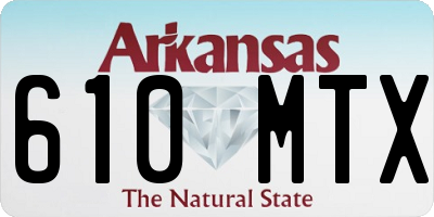 AR license plate 610MTX