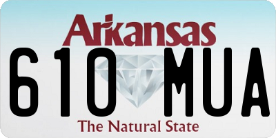 AR license plate 610MUA