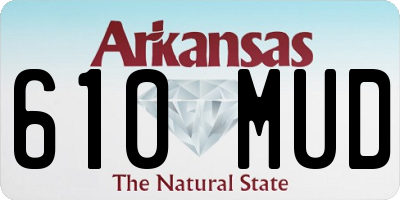 AR license plate 610MUD