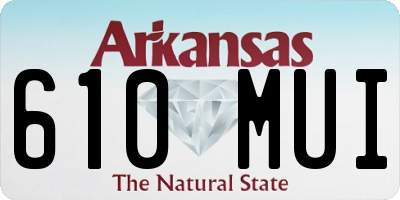 AR license plate 610MUI