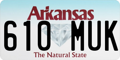 AR license plate 610MUK