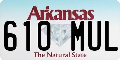 AR license plate 610MUL