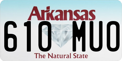 AR license plate 610MUO