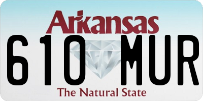 AR license plate 610MUR