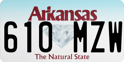 AR license plate 610MZW