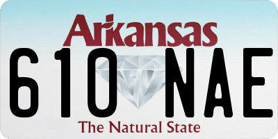 AR license plate 610NAE