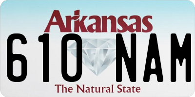 AR license plate 610NAM