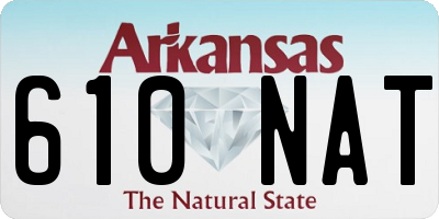 AR license plate 610NAT