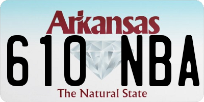 AR license plate 610NBA