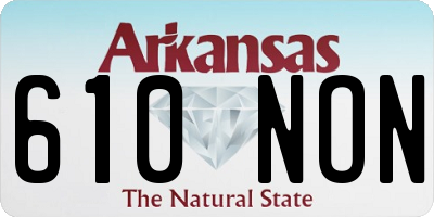 AR license plate 610NON