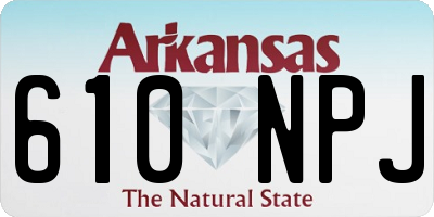 AR license plate 610NPJ