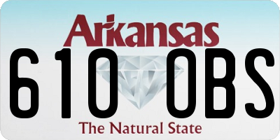 AR license plate 610OBS