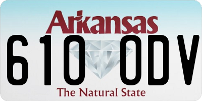 AR license plate 610ODV