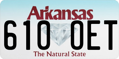AR license plate 610OET