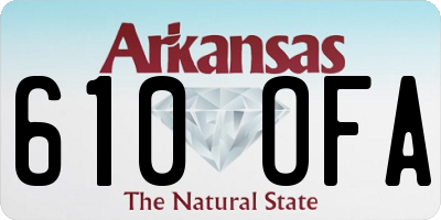 AR license plate 610OFA