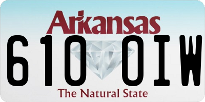AR license plate 610OIW