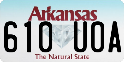 AR license plate 610UOA