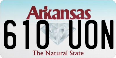 AR license plate 610UON