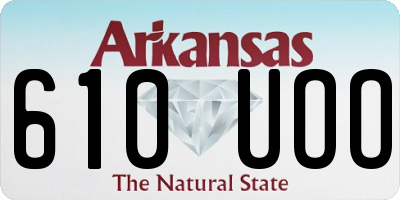 AR license plate 610UOO