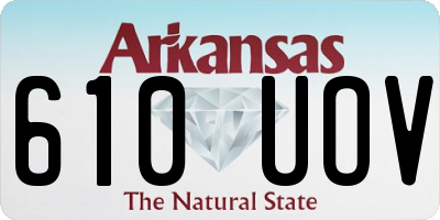 AR license plate 610UOV