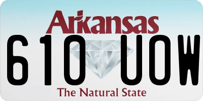 AR license plate 610UOW