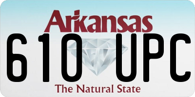 AR license plate 610UPC