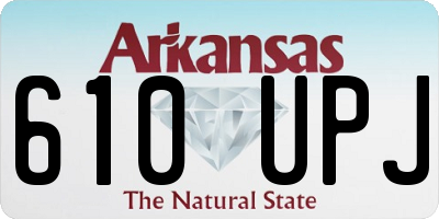 AR license plate 610UPJ