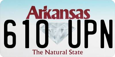 AR license plate 610UPN