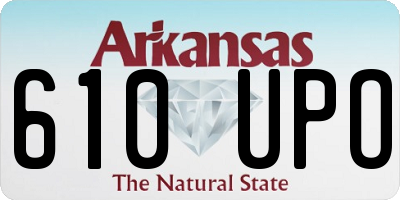 AR license plate 610UPO
