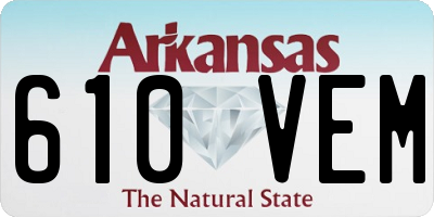AR license plate 610VEM