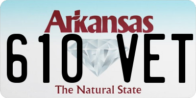 AR license plate 610VET