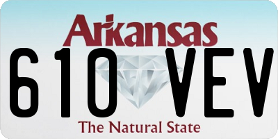 AR license plate 610VEV