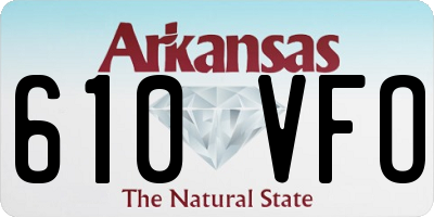AR license plate 610VFO