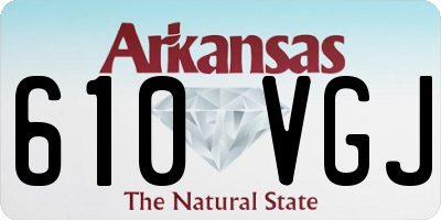 AR license plate 610VGJ