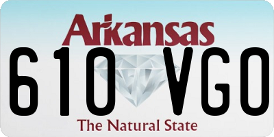 AR license plate 610VGO