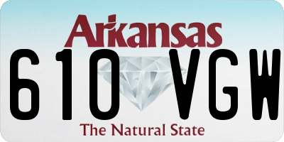 AR license plate 610VGW