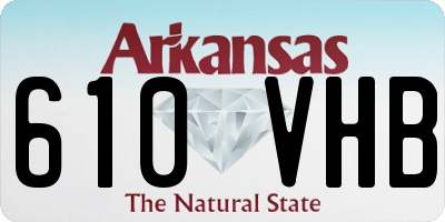 AR license plate 610VHB
