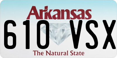 AR license plate 610VSX