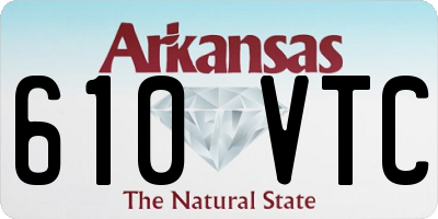 AR license plate 610VTC