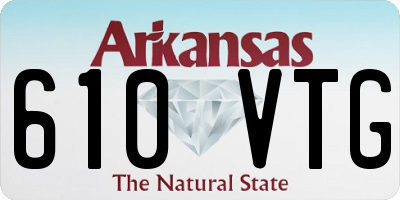 AR license plate 610VTG