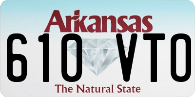 AR license plate 610VTO