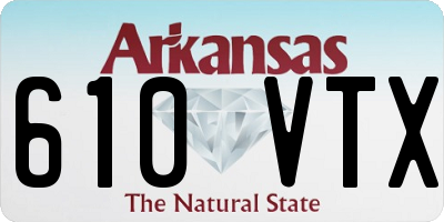 AR license plate 610VTX