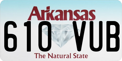 AR license plate 610VUB
