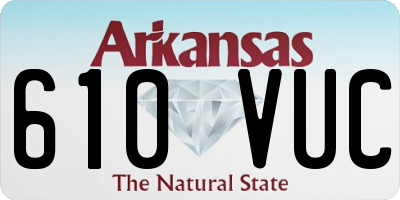 AR license plate 610VUC