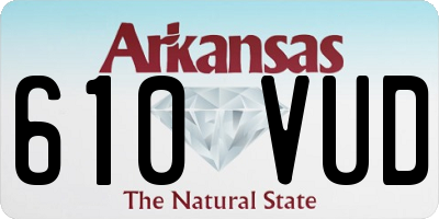 AR license plate 610VUD