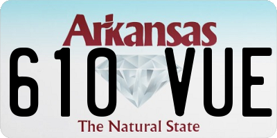AR license plate 610VUE