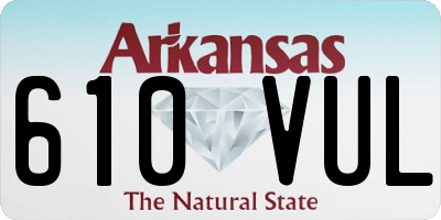 AR license plate 610VUL
