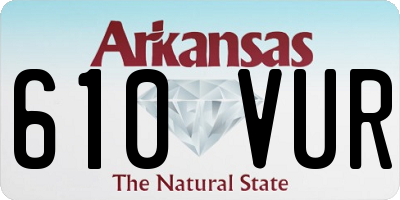 AR license plate 610VUR