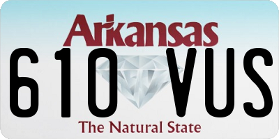 AR license plate 610VUS